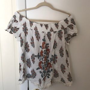 White off the shoulder top